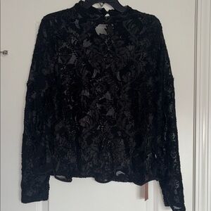 NWT SHEIN black lace top